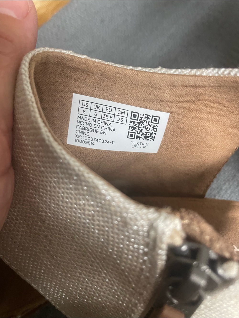 TOMS Majorca cut out sandal in natural linen EUC - Picture 7 of 8